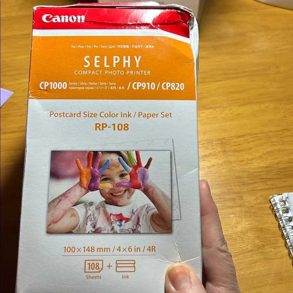 New Canon Selphy RP-108 Color Ink and Paper Set CP1000 Postcard Size 108 sheets